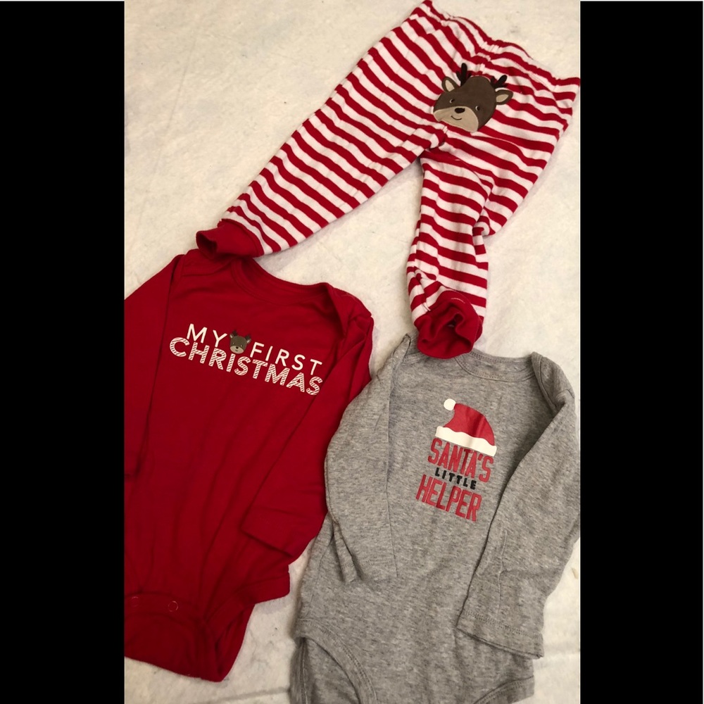Christmas onesies and matching pants